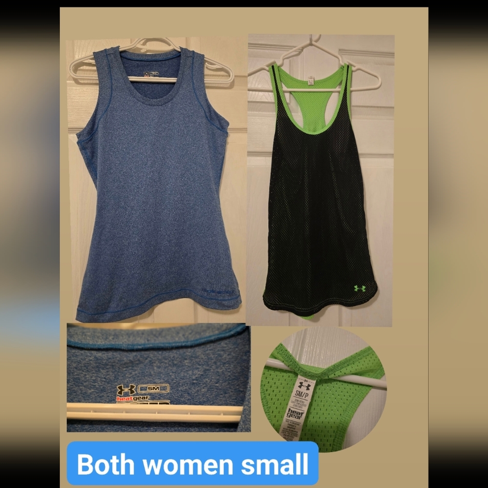 Under Armour Women's Blue and Black Tops Set